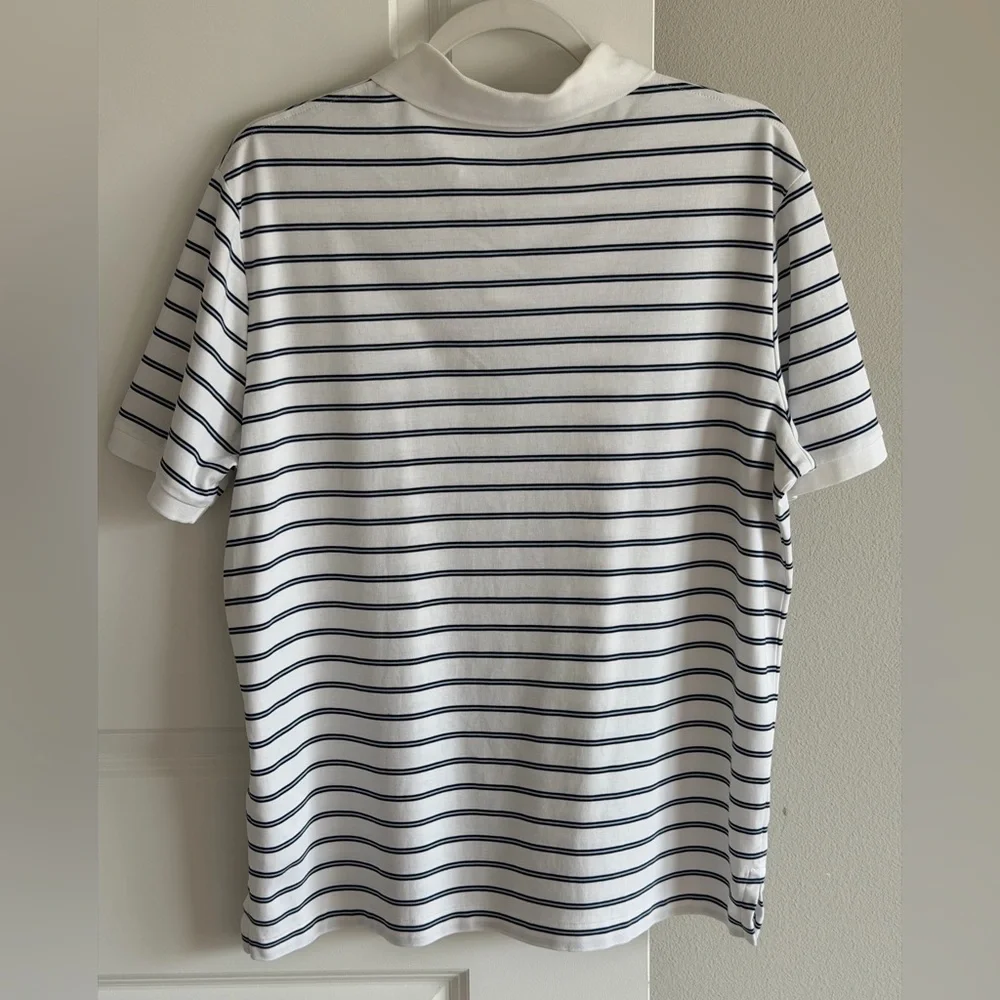 Ralph Lauren Classic Fit Striped Soft Cotton Embroidered Polo Shirt-M
